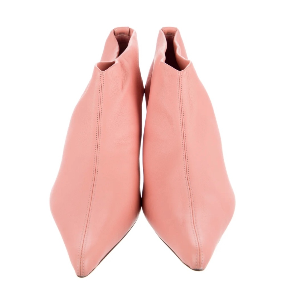 Pink Leather Sock Boots